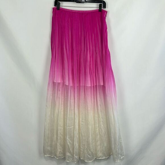 Catherine Malandrino Dresses & Skirts - Catherine Malandrino Pink Ombré Maxi Silk Skirt